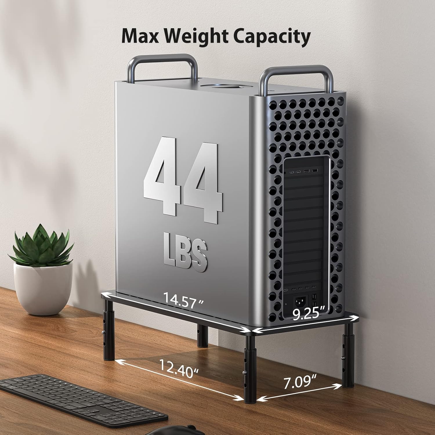 LORYERGO Monitor Stand, Monitor Riser 3 Height Adjustable, Laptop Stand Desk With Metal Vented Platform, Computer Stand for Printer, Laptop, PC Tower, Laptop Stand for Office & Home - Image 5