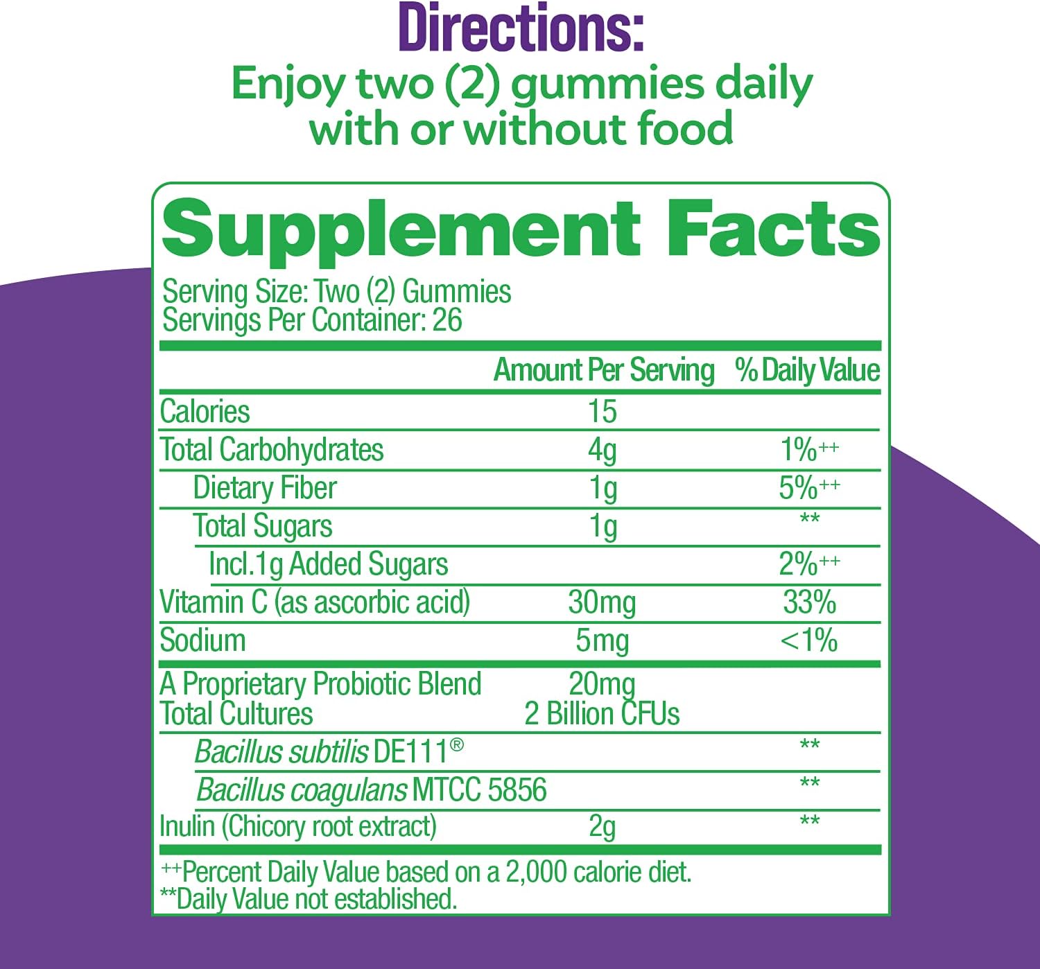 Culturelle Daily Probiotic Gummies for Women & Men, Berry Flavor, 52 Count, Naturally-Sourced Daily Probiotic + Prebiotic for Digestive Health, Non-GMO & Vegan - Image 3