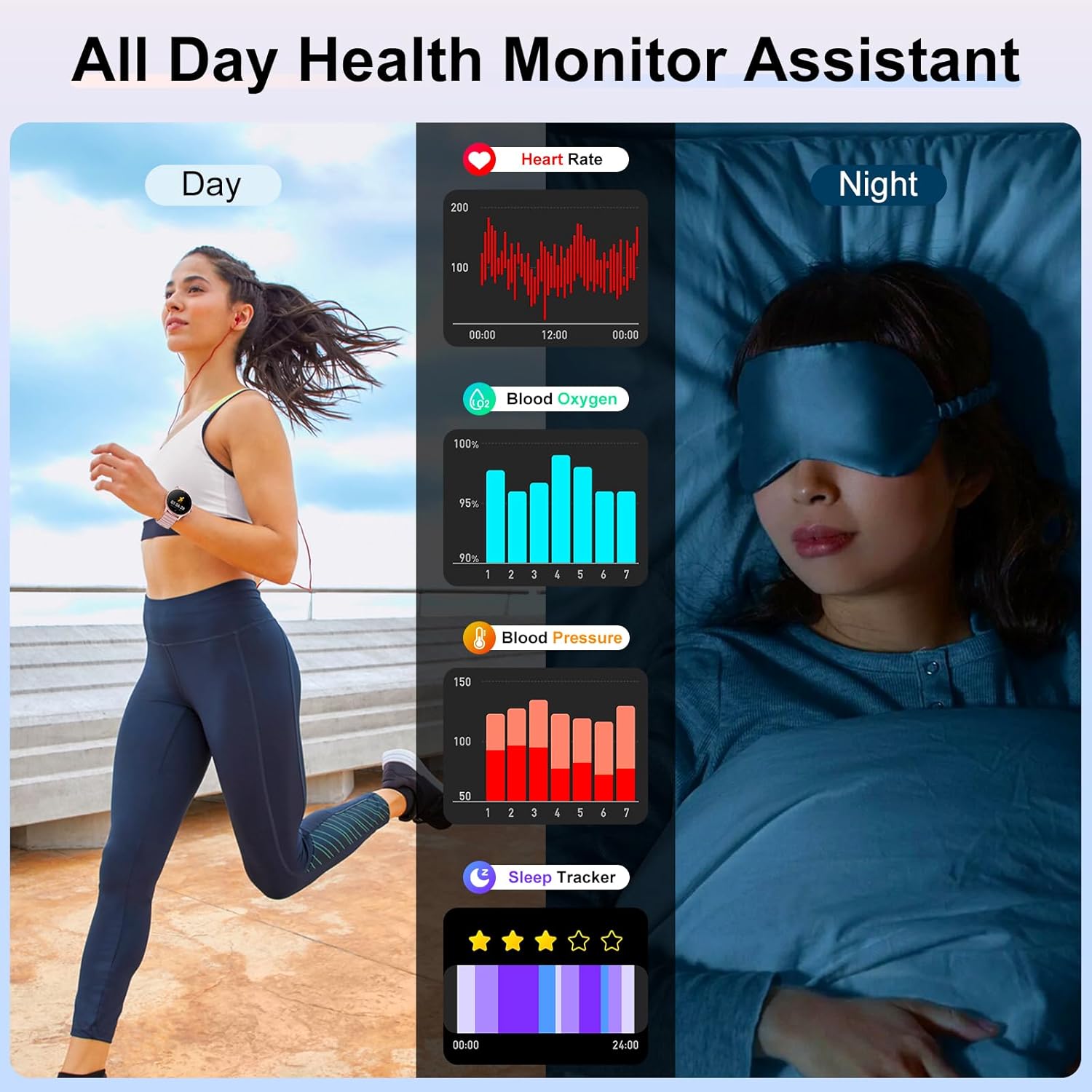Smart Watch for Men Women Answer/Make Calls, 1.39''Touch Screen Fitness Tracker with 110+Sports Modes,Voice Assistant Fitness Watch,IP67 Waterproof Smartwatch for Android iOS - Image 4