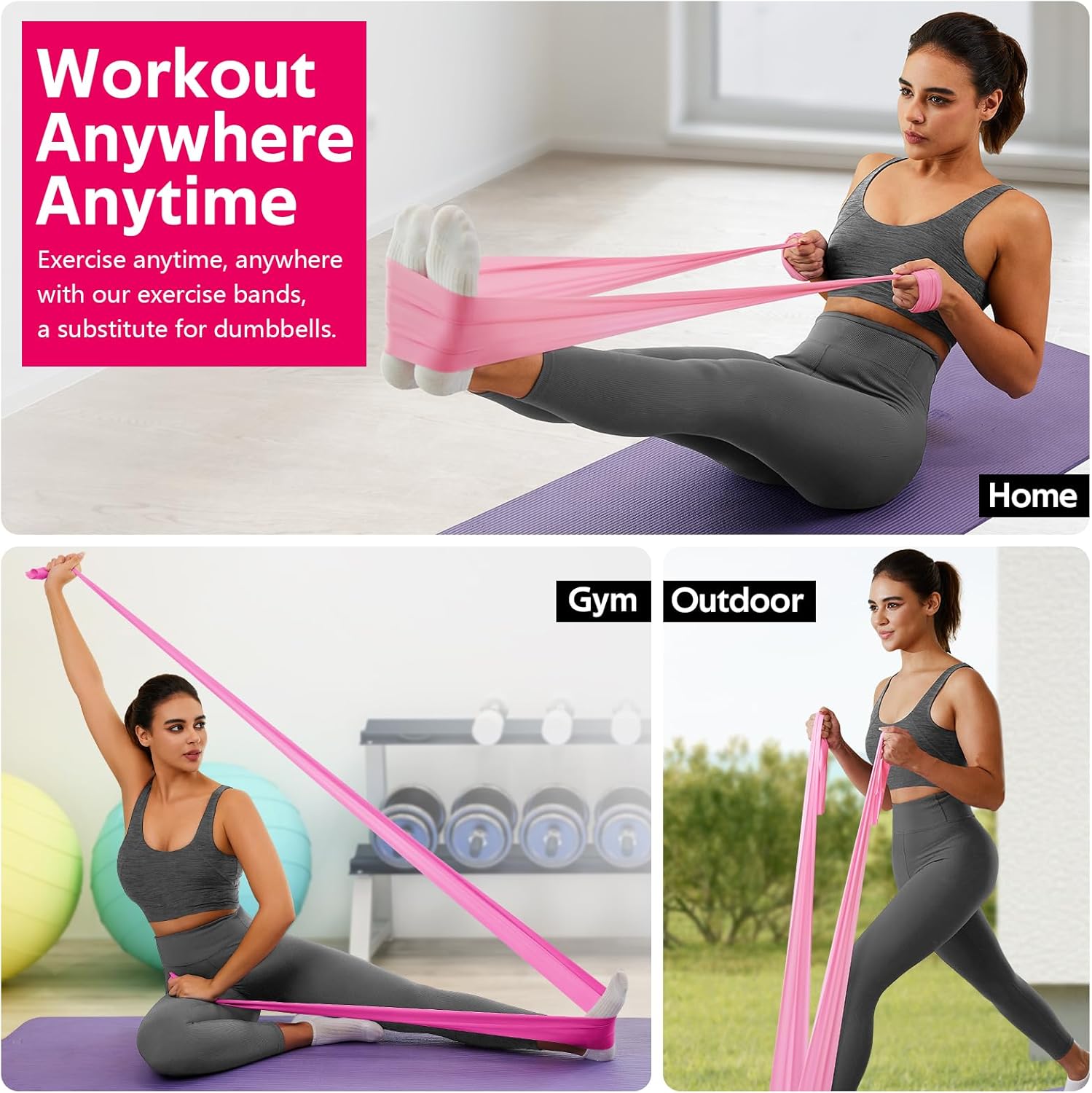 WALITO Resistance Bands for Working Out, Exercise Bands for Women and Men, Workout Bands for Physical Therapy, Stretch, Recovery, Pilates, Rehab, Strength Training and Home Gym - Image 6