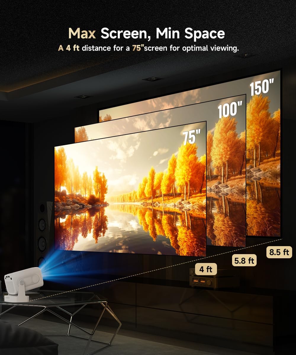 【Auto Focus&1080P】Magcubic Mini Smart Projector with 4K Support, Portable Projector with Wifi and Bluetooth, 5W Speaker, Built in Apps, Voice Control, Outdoor Movie Projector - Image 5