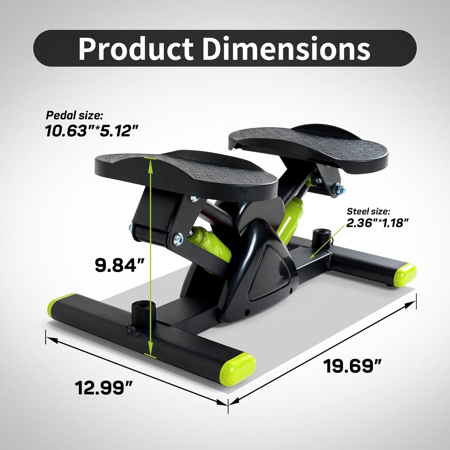 Leikefitness Steppers for Exercise Mini Stair Stepper, Cardio Workout Equipment, Twist Stair Stepper with Resistance Bands Up-Down Motion for Full Body Workout Exercise Equipment for Home - Image 3
