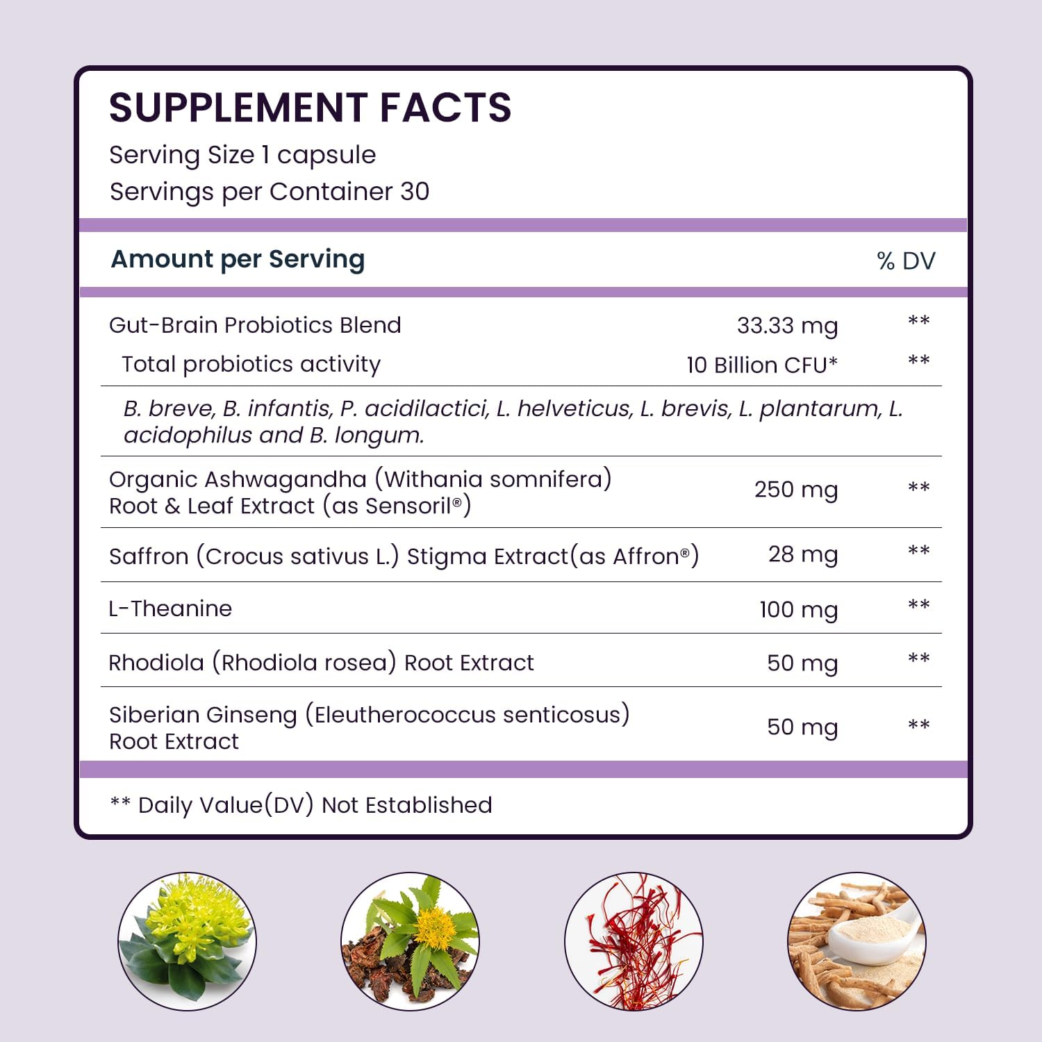UpNourish Organic Ashwagandha Saffron Supplements with Probiotics - Stress Relief, Mood Enhancer, Calm Happy Pills Support Fatigue Focus Clarity with L-Theanine, Rhodiola, 30 Vegan Capsules - Image 9