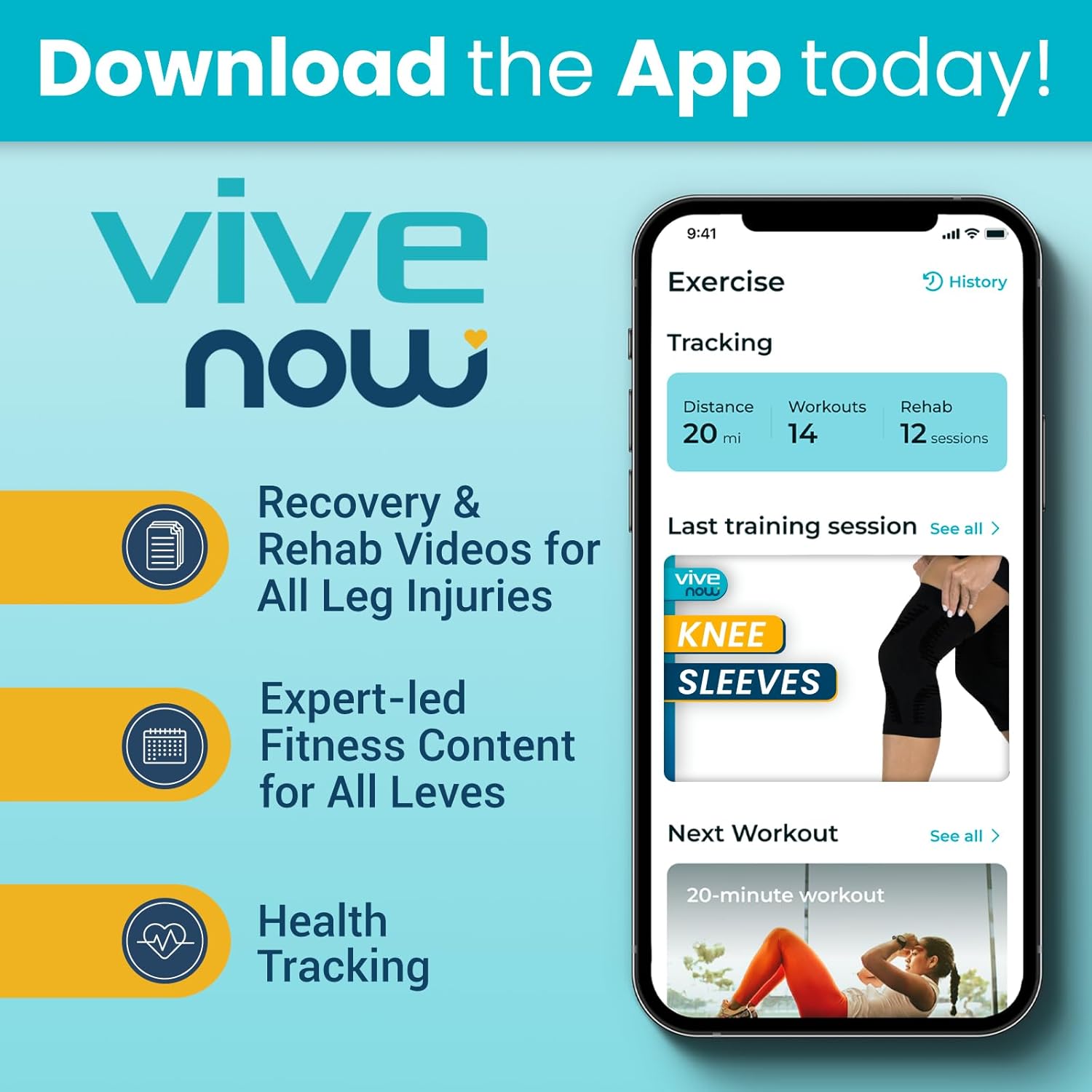 Vive Knee Sleeves (Pair) - Compression Support Sleeve Brace - Breathable, Lightweight, Comfortable - For ACL, PCL, Meniscus, Patella Pain, Weightlifting, Basketball, Running, Arthritis, Tendonitis - Image 10