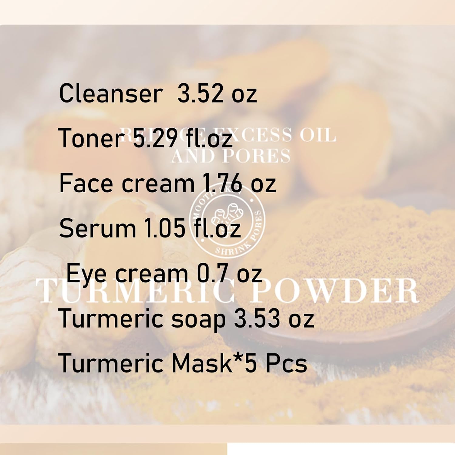 Turmeric Skin Care Set, 11 Pcs Turmeric Skin Care Kit, Skincare Set with Turmeric Face Wash, Turmeric Soap, Toner, Face Serum & Face Cream, Eye Cream, Mask, Facial Kits for Women Mens - Image 9