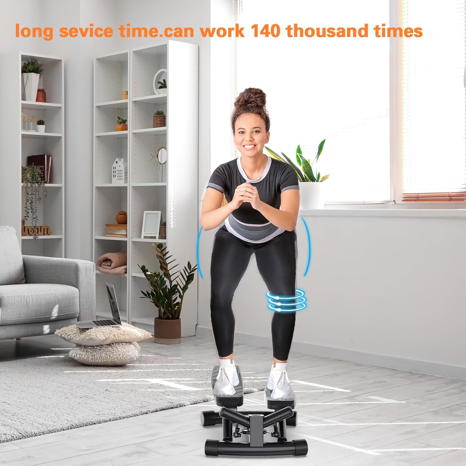 Mini Stepper Exercise Machine, Hydraulic Home Stepper Exercise Machine,300 LB Weight Black, Step Machine for Exercise at Home,2 MM Thickness Stepping Machine for Exercise at Home - Image 8