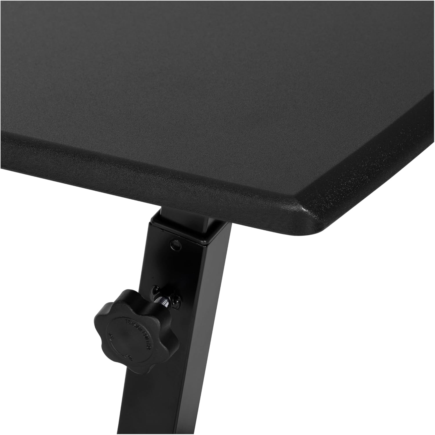 Seville Classics Airlift Mobile Height Adjustable Laptop Stand Computer Workstation for Sitting Classroom Home Office Medical Table w/Wheels, Flat Desk 24", Black - Image 7