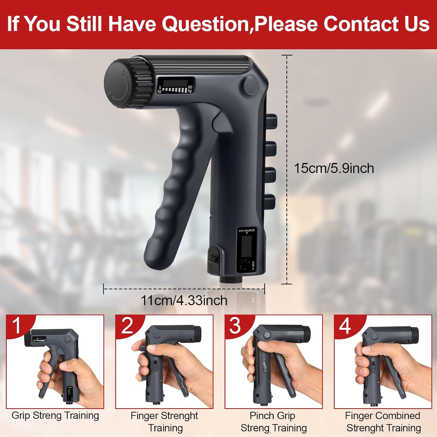 Adjustable Grip Strengthener with 2 in 1 Finger Exerciser Forearm Strengthener 3D Printed stress Relief Ball Hand Grips Strengthener Kit - (5 Pack) - Image 4
