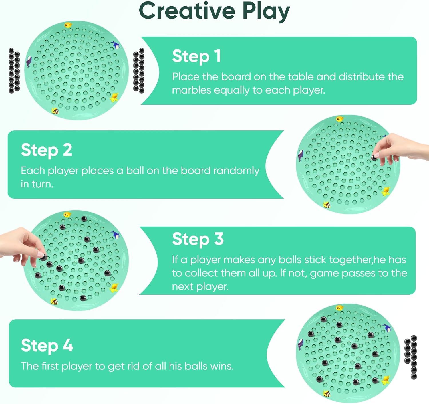 Magnetic Chess Game with Wooden Chess Board Magnetic Chess Set with 30Pcs Magnetic Balls Magnet Game for Kids Adults Seniors Best Board Game for Family Games Night Party Game Travel Game - Image 10