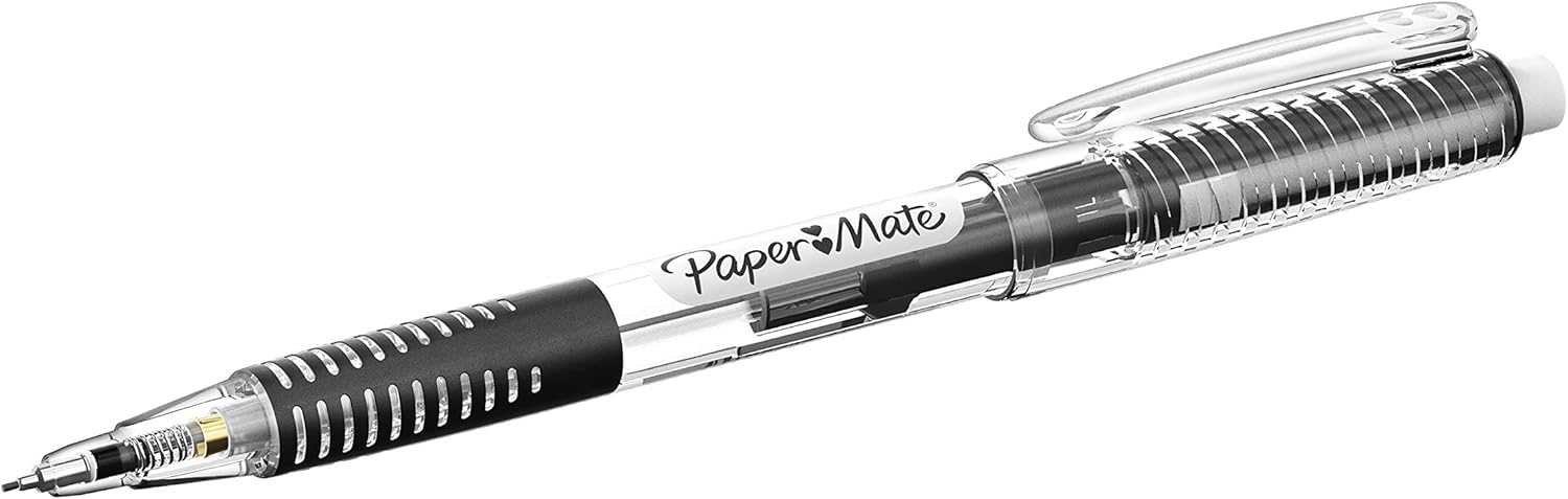 Paper Mate Clearpoint Mechanical Pencils 0.5mm Break Resistant HB #2 Lead School Supplies Art Supplies Drawing Sketching Pencils 2 Black 1 Lead Refill Set 2 Erasers - Image 3