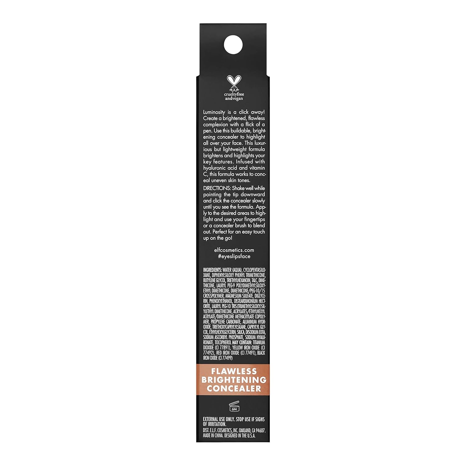 e.l.f. Flawless Brightening Concealer, Illuminating & Highlighting Face Makeup, Conceals Dark Under Eye Circles, Tan 41 W, 0.07 Fl Oz - Image 7