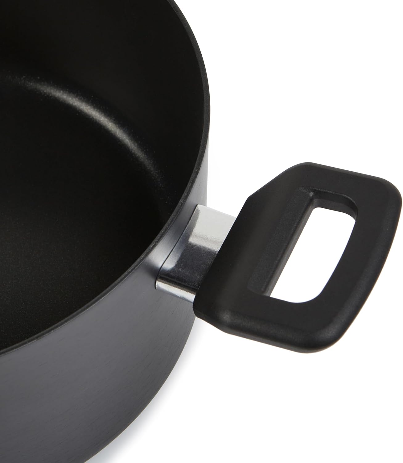 Amazon Basics 10 -Piece Hard Anodized Non-stick Stackable Cookware Pots and Pans Set, Space Saving, made without PFOA, Black - Image 7