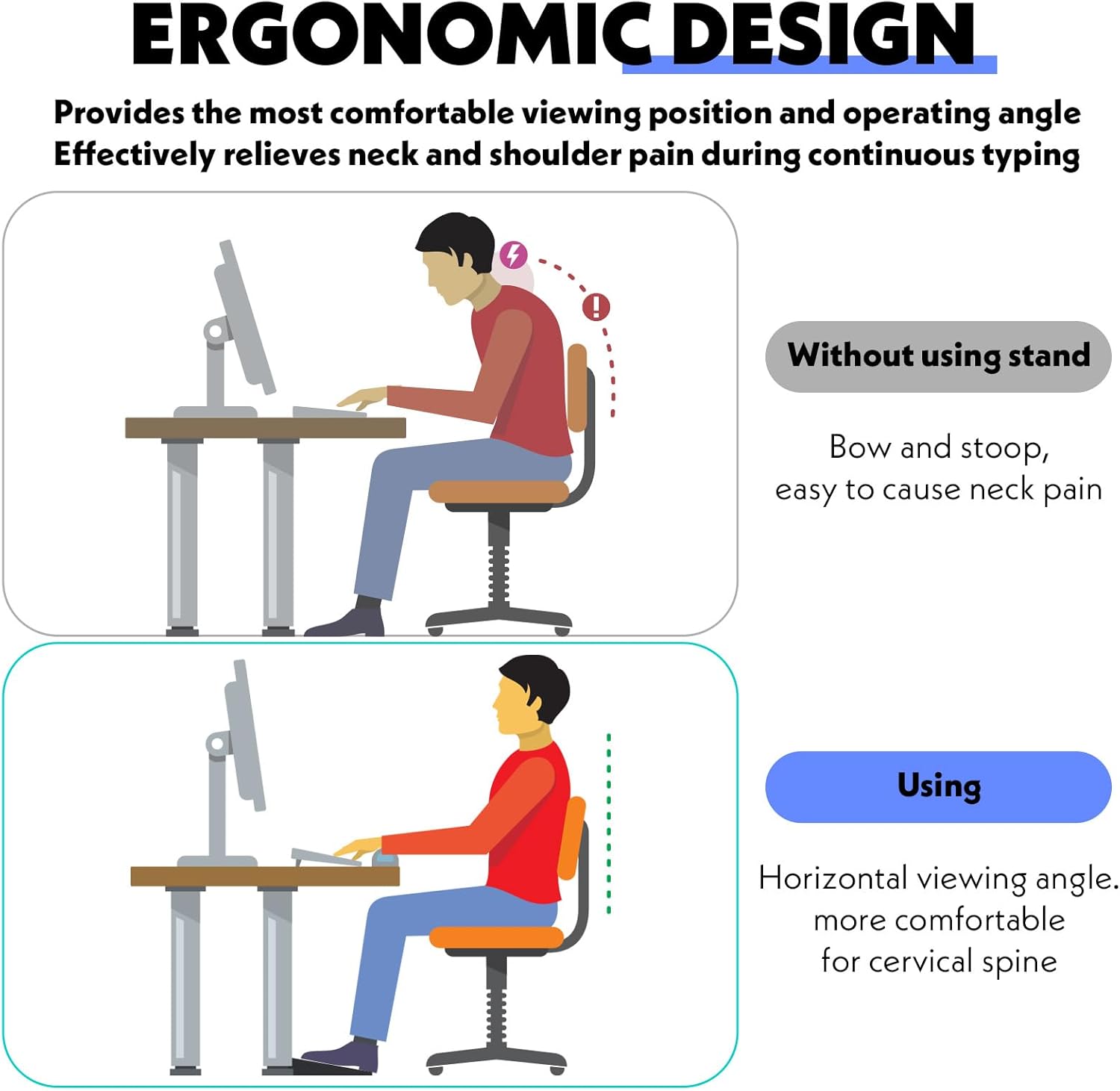 Zinc Alloy Mini Portable Laptop Stand for Desk, Foldable Computer Keyboard Riser with 2 Adjustable Angles, Self-Adhesive Invisible Laptop Riser for Desktop, Keyboard Lift (Black) - Image 7