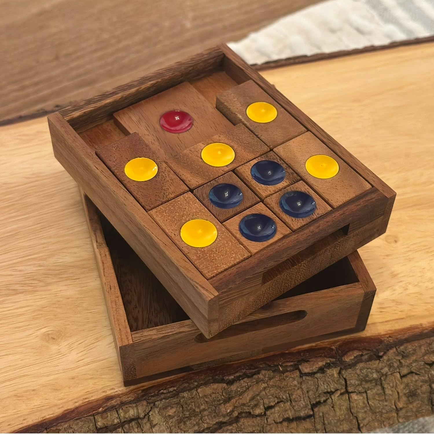 Towards Freedom Wooden IQ Sliding Block Klotski Brain Teaser Puzzle - Travel Game Gift - Image 7