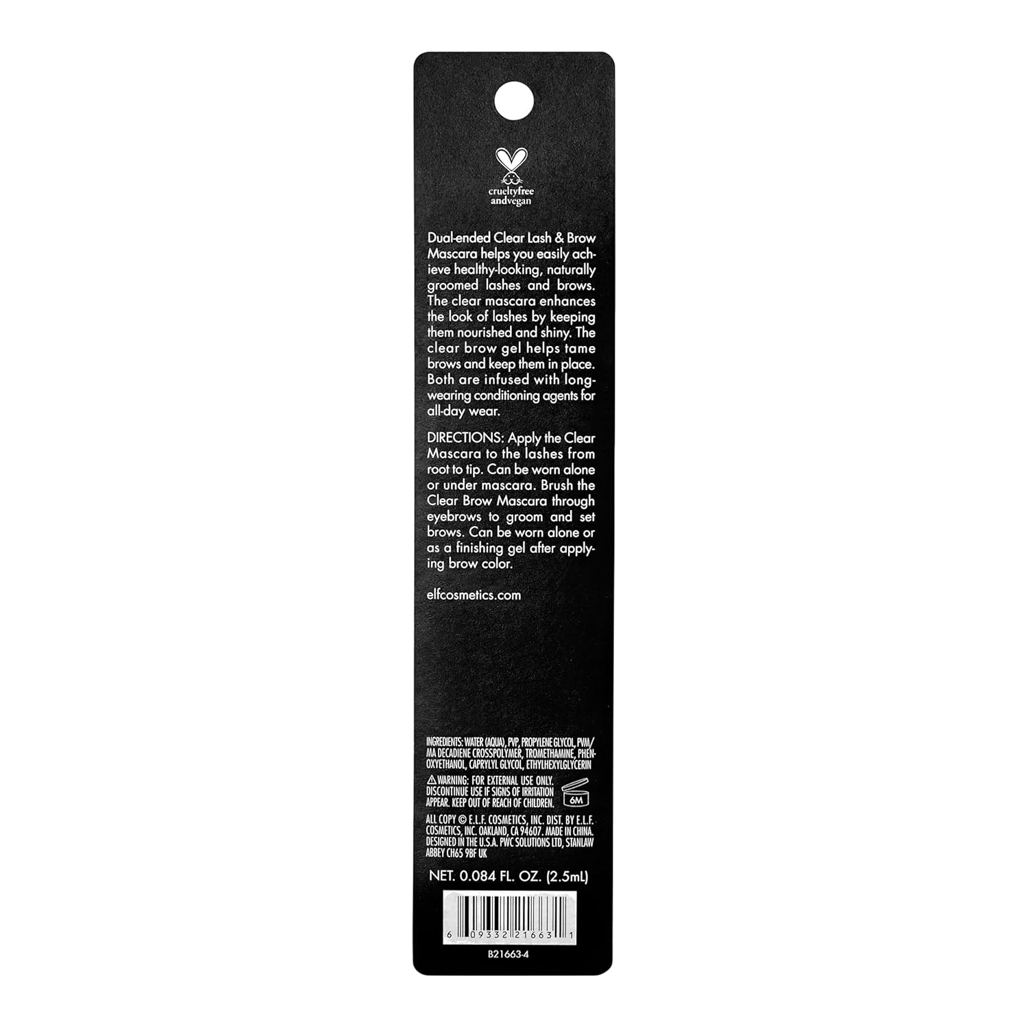 e.l.f. Clear Brow & Lash Mascara, Dual-Sided Brushable Clear Gel For Groomed Brows & Eyelashes, Long-Wear Conditioning Formula, Vegan & Cruelty-Free - Image 6
