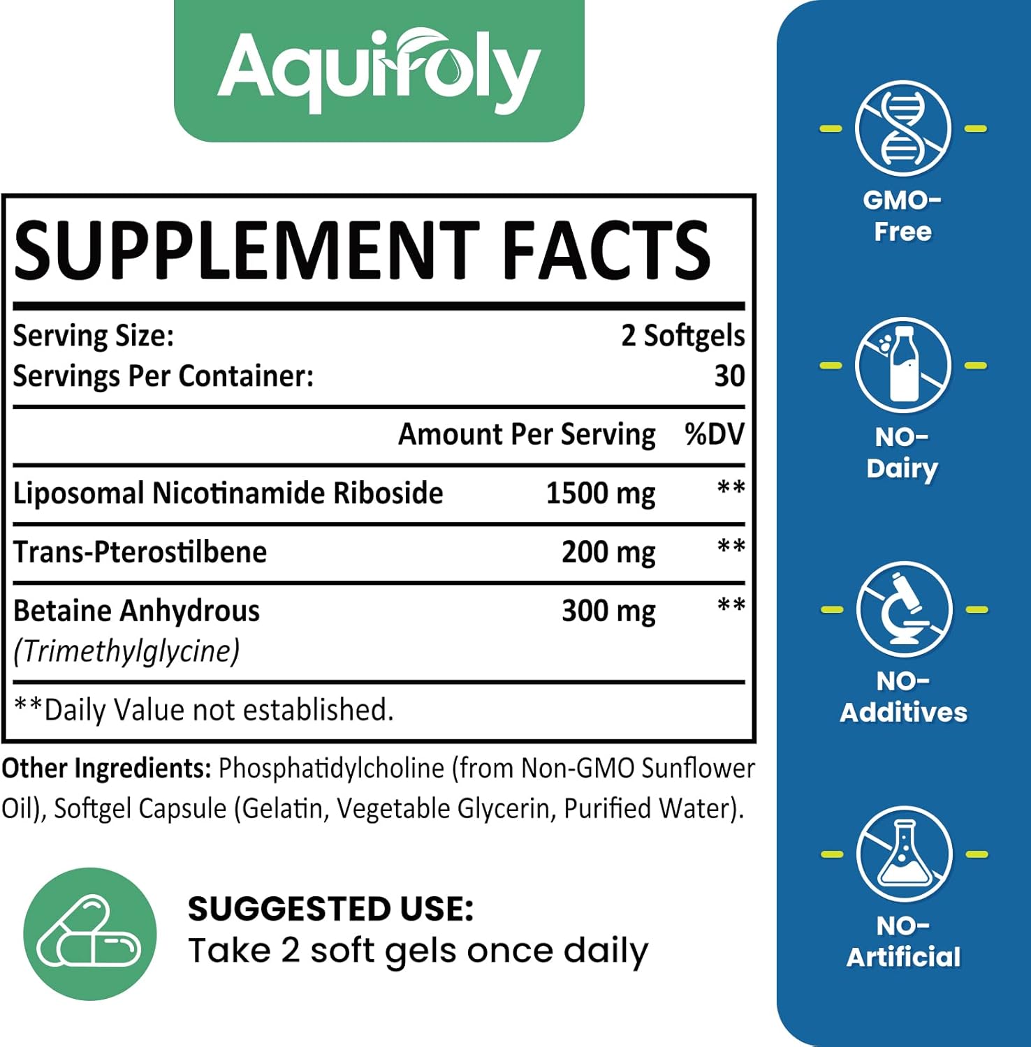 Liposomal Nicotinamide Riboside Supplement 2000 mg with TMG and Pterostilbene for Maximum Absorption, Superior to NAD, Boosting NAD+, Cellular Energy, and Age Defense, 60 Softgels - Image 3