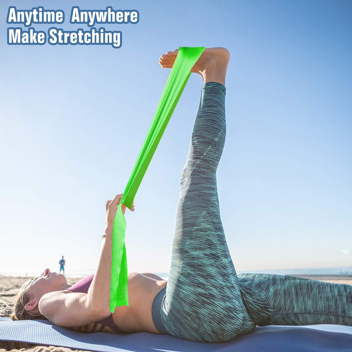 Resistance Bands 3 Pack - Elastic Exercise Bands for Physical Therapy, Recovery, Workout Strength Training - Women, Yoga, Arms, Upper Body and Shoulders - Image 7