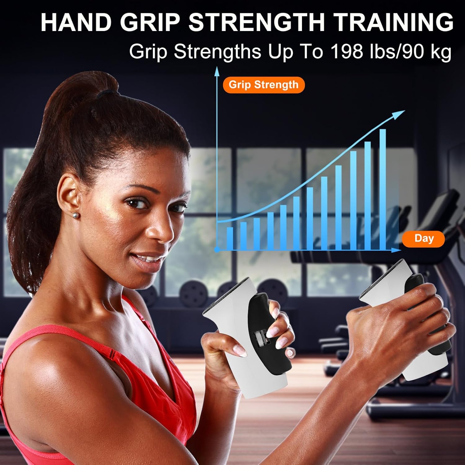 Electronic Grip Strength Tester 198Lbs / 90Kgs, Digital Hand Dynamometer with Backlit LED for Grip Strength Testing and Training, Hand Grip Strength Dynamometer for Sports, School and Home Use - Image 3