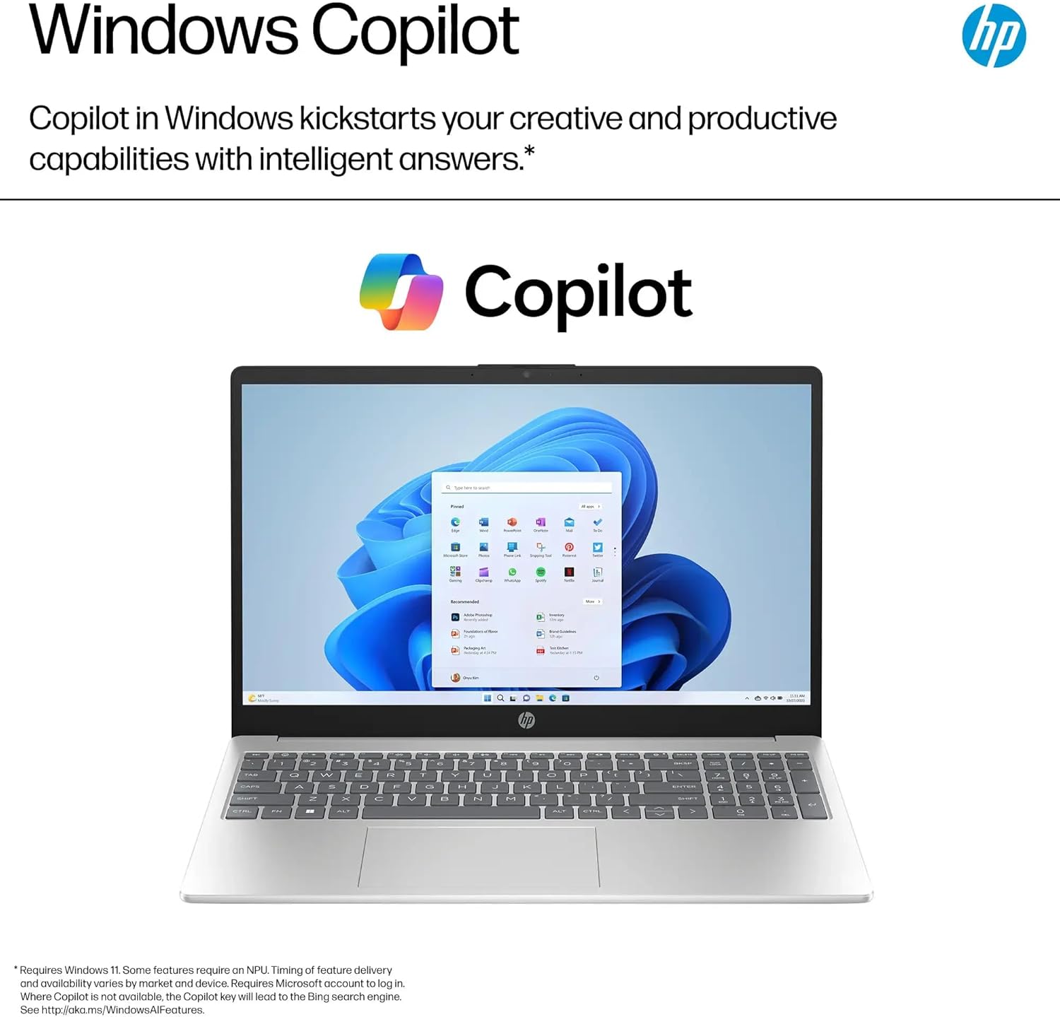 HP Pavilion 15.6" HD Touchscreen Laptop | 32GB RAM | 1TB SSD | Intel Core i3-1215U up to 4.1GHz | 11Hr Battery | Windows 11 | USB-C & HDMI | Sleek Silver | w/Mouse - Image 8