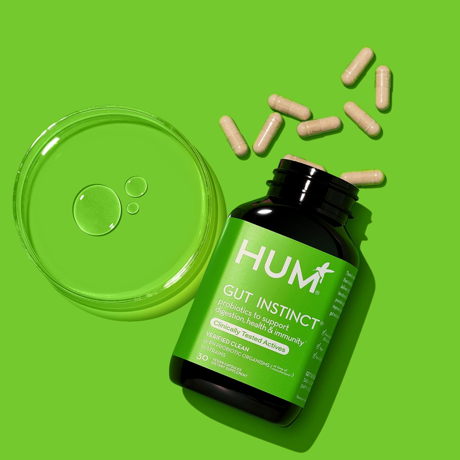 HUM Gut Instinct (30-Day Supply) - Daily Probiotics for Digestive Health for Women and Men - Lactobacillus + Bifidobacterium Strains for Bloating, Immune Support + Healthy Gut Diversity - Image 7