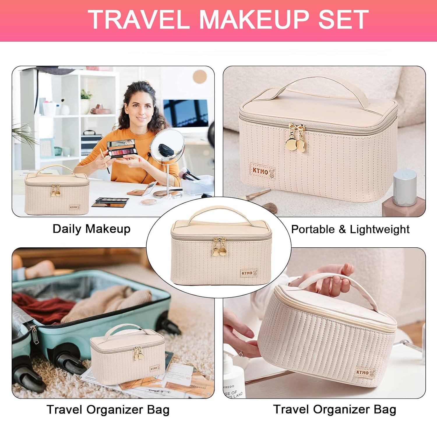 All in One Makeup Kit, Makeup Kit for Women Full Kit, Travel Make Up Gift Set for Women, Teens & Girls, Includes Eyeshadow Lipstick Eyeliner Eyebrow Pencil Brush Set, Beginners and Professionals Alike - Image 8