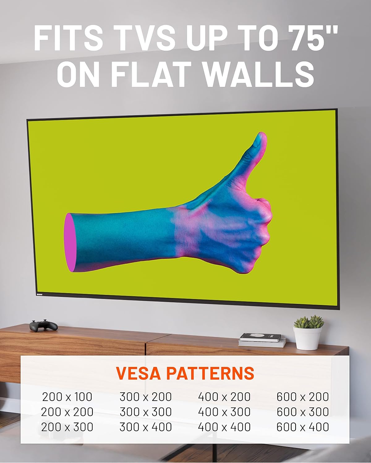 ECHOGEAR Corner TV Wall Mount for Big TVs - 24 Inches of Extension Plus Smooth Full Motion - Mount TVs Up to 65" in The Corner Or Up to 75" On A Flat Wall - Drilling Template & Cable Ties Included - Image 7