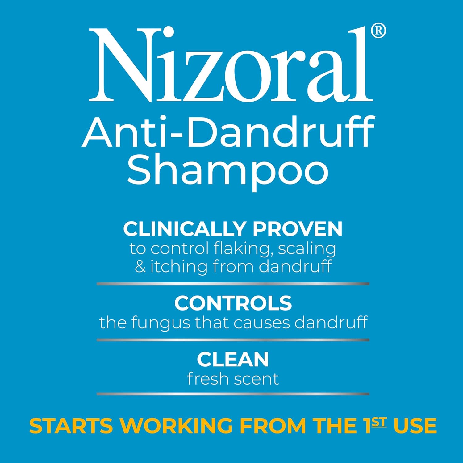 Nizoral Anti-Dandruff Shampoo with 1% Ketoconazole, Fresh Scent, 21 Fl Oz (Pack of 3) - Image 10