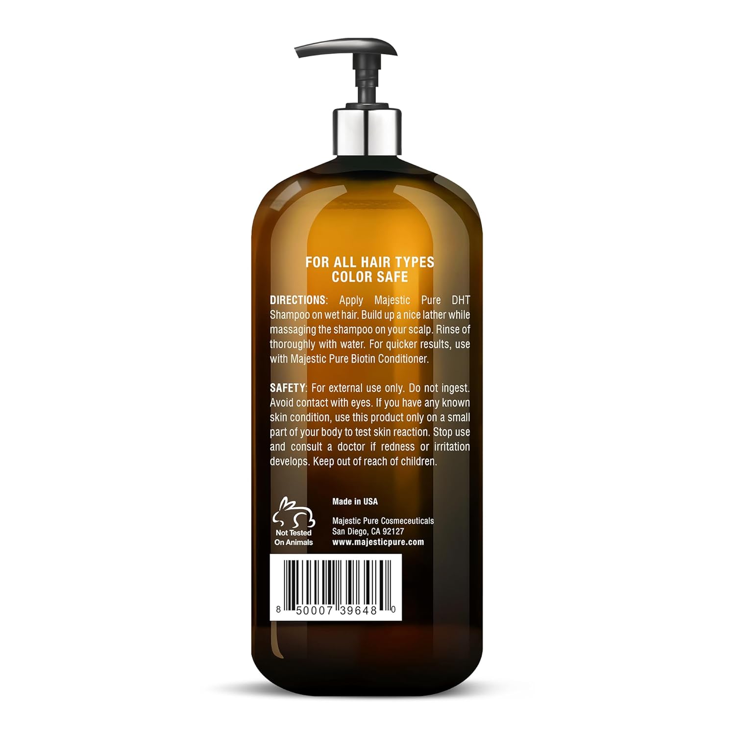 Majestic Pure Biotin Shampoo - Volumizing Shampoo for Hair Loss - with DHT-3 Blocker - Hydrating & Nourishing - Sulfate Free, for Men & Women - Thin Hair Shampoo - 16 fl oz - Image 7