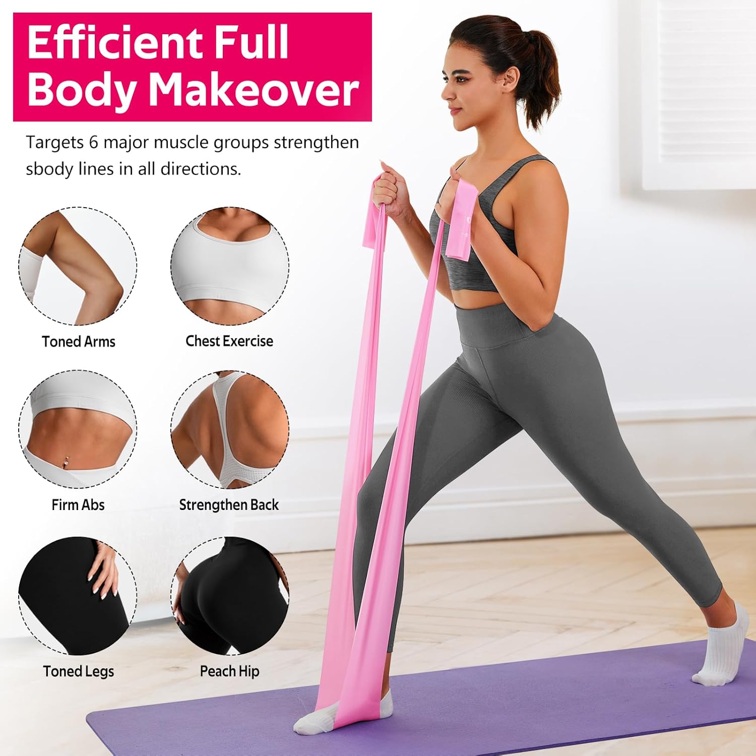 WALITO Resistance Bands for Working Out, Exercise Bands for Women and Men, Workout Bands for Physical Therapy, Stretch, Recovery, Pilates, Rehab, Strength Training and Home Gym - Image 5