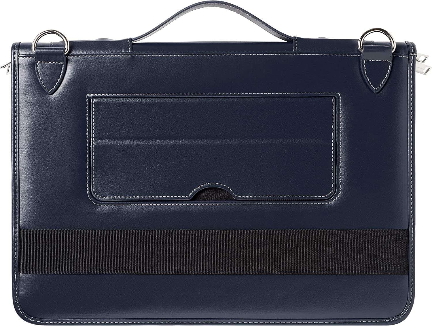 Blue Leather Laptop Messenger Case - Compatible with Jumper EZbook X3 13.3" Laptop - Image 6