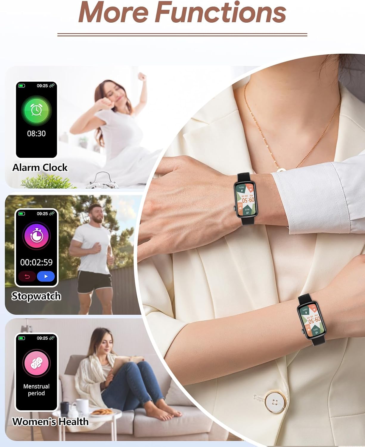 RUIMEN Fitness Tracker, Fitness Watches for Women Men with Heart Rate Monitor Blood Oxygen Sleep Tracker Pedometer, 1.47" Smart Watch Step Calorie Counter for Android iOS IP68 Waterproof (Black) - Image 9