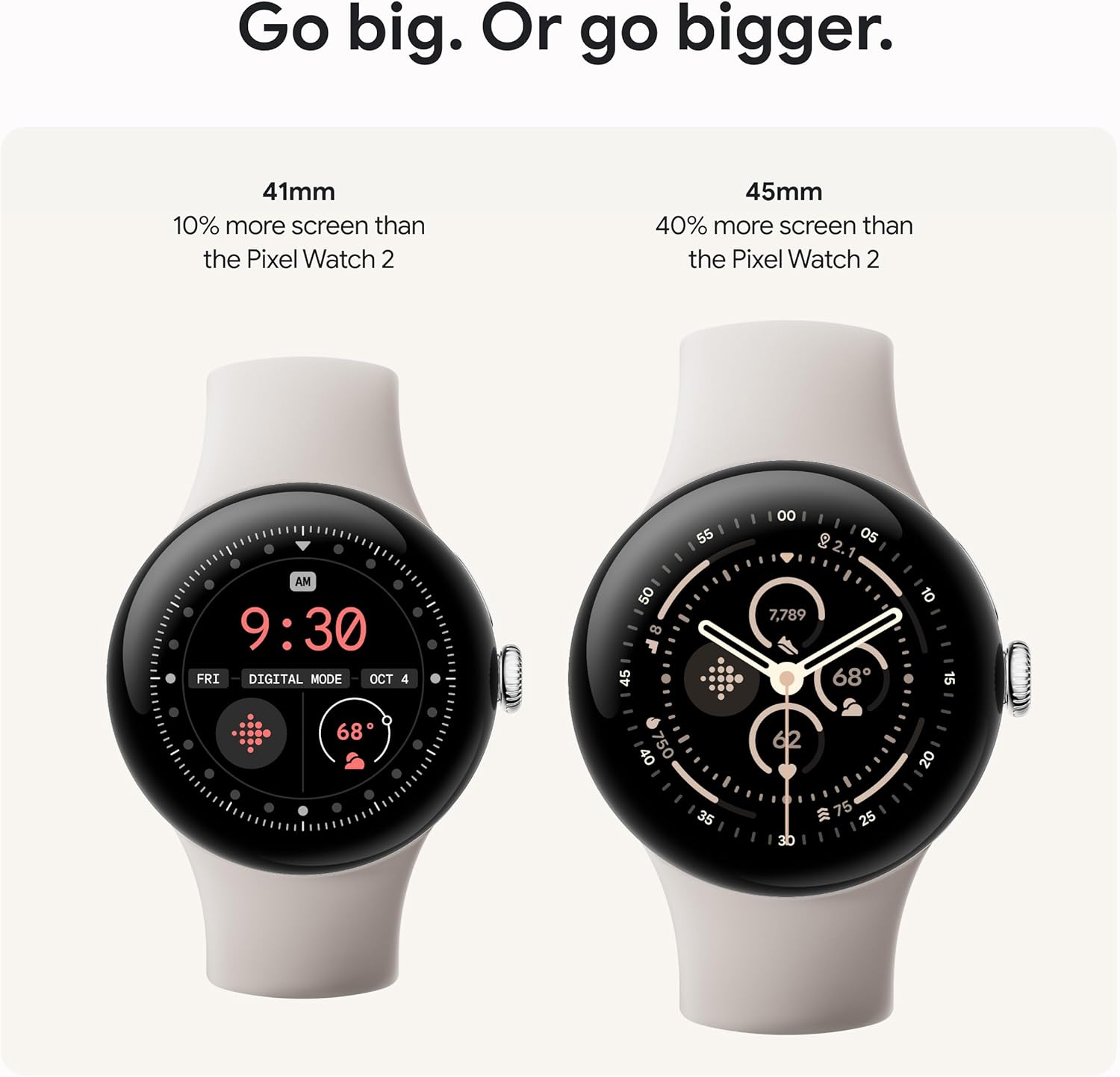 Google Pixel Watch 3 (45mm) Latest Model - Android Smartwatch, Heart Rate Tracking, Fitbit Advanced Running, Fitness Insights, 24-Hour Battery - Matte Black Aluminum Case - Obsidian Band - Wi-Fi - Image 3