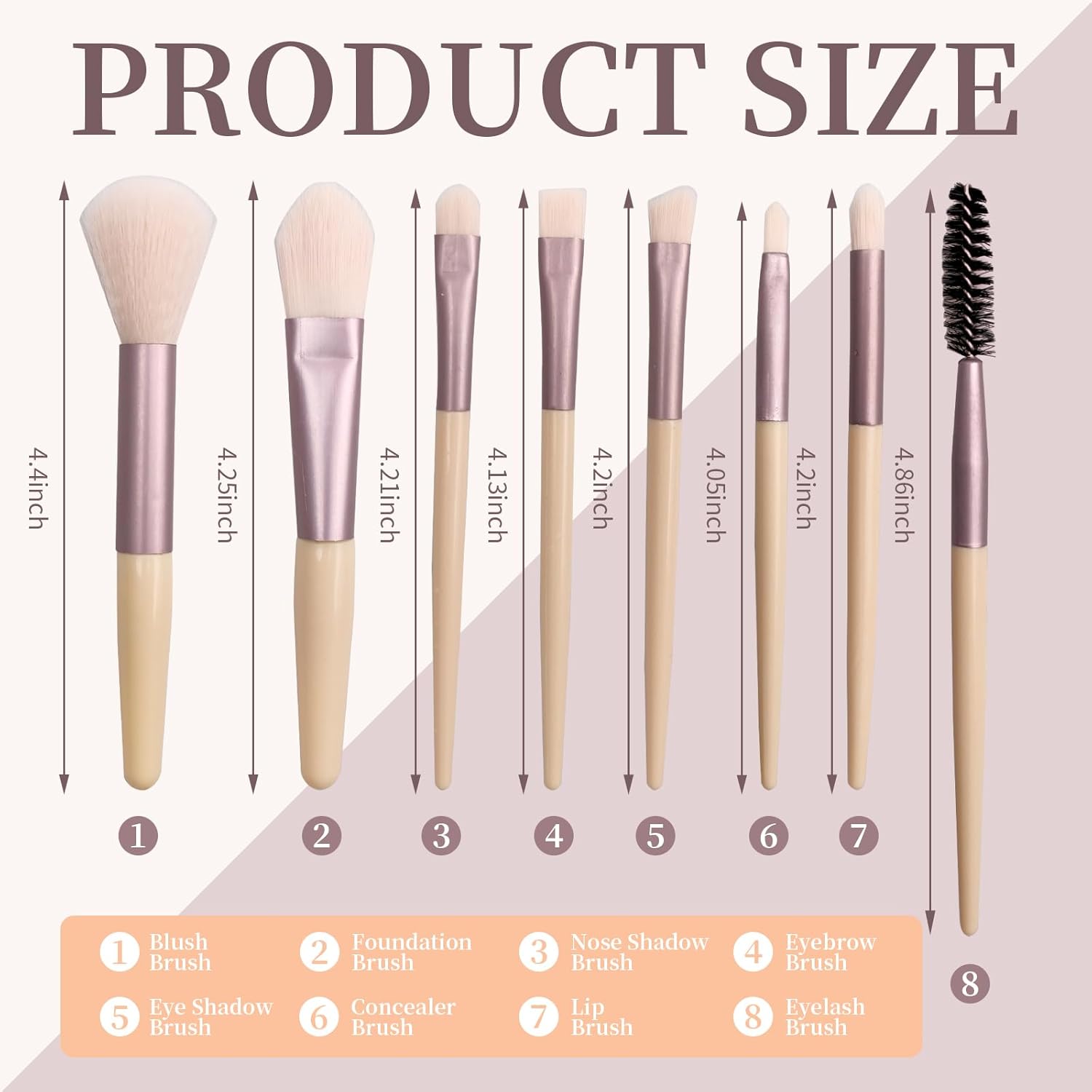 16 Sets Travel Makeup Brush Set Synthetic Fiber Face Foundation Make up Brushes Bridesmaid Gift with Travel Makeup Bag for Wedding Bridal Shower Favors Bachelorette Party Gift (Ivory Beige) - Image 3