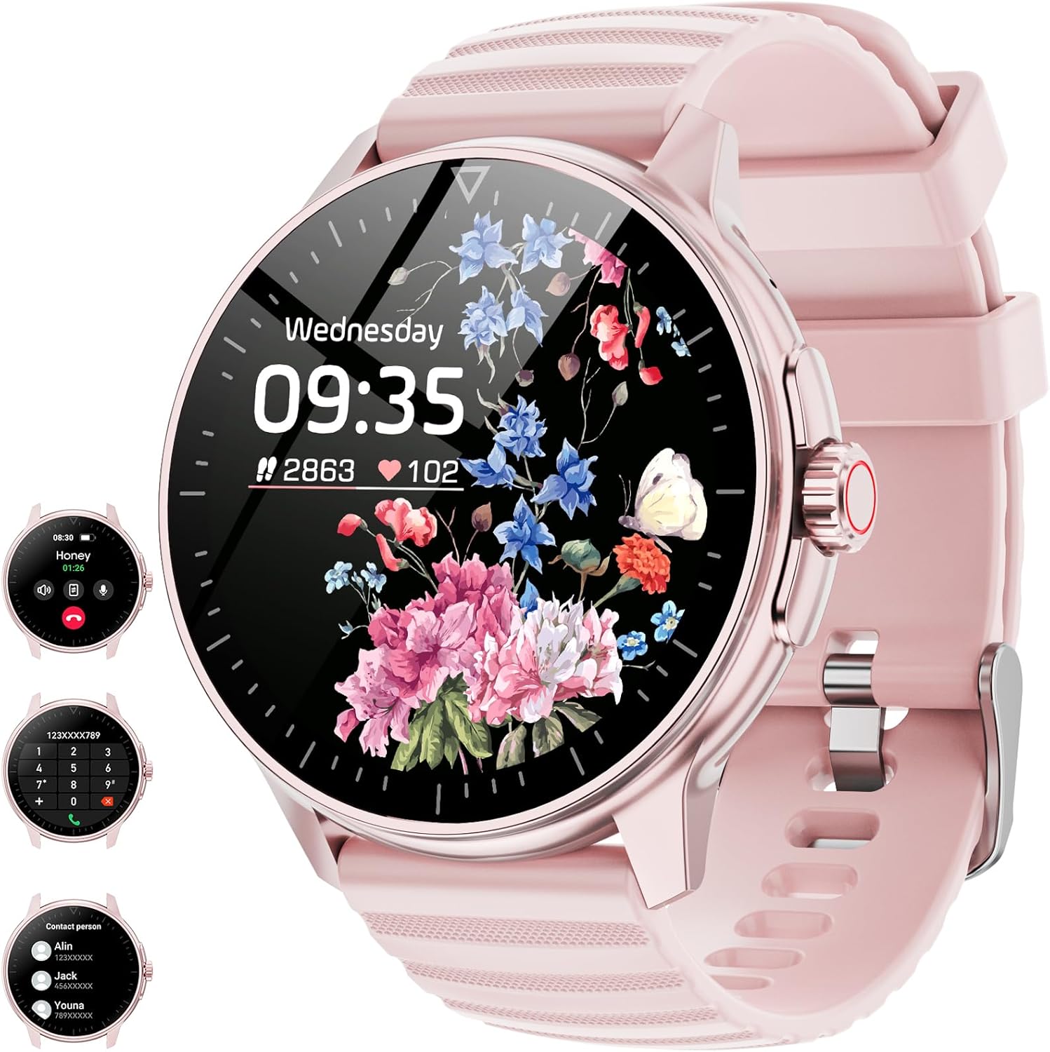 Smart Watch for Men Women Answer/Make Calls, 1.39''Touch Screen Fitness Tracker with 110+Sports Modes,Voice Assistant Fitness Watch,IP67 Waterproof Smartwatch for Android iOS - Image 2