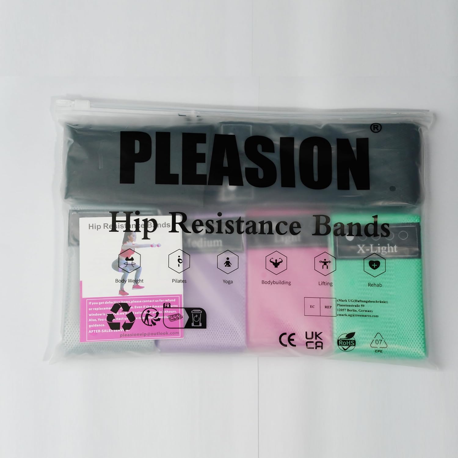 Fabric Resistance Bands for Working Out, 5 Levels Booty Bands for Women Men, Cloth Workout Bands Resistance Loop Exercise Bands for Legs Butt at Home Fitness, Yoga, Pilates - Image 8