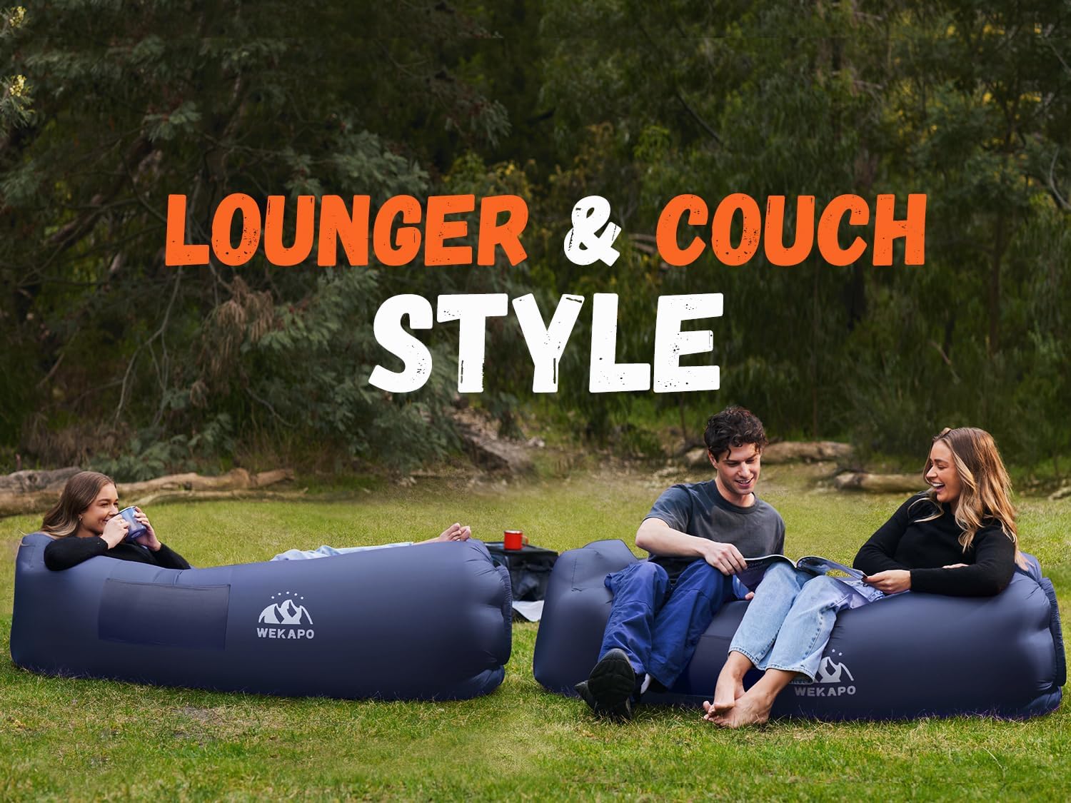 WEKAPO Inflatable Lounger Air Sofa Hammock-Portable,Water Proof& Anti-Air Leaking Design-Ideal Couch for Backyard Beach Traveling Camping Picnics & Music Festivals - Image 8