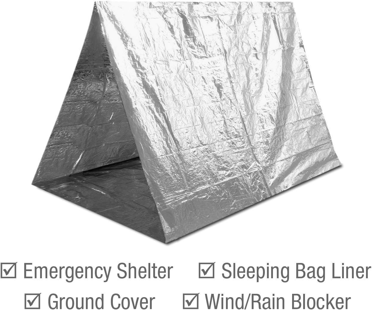 Swiss Safe 10 Pack Mylar Emergency Blankets for Survival - Compact & Insulated for Cold Weather - Designed for NASA, Outdoor, Running, Camping, Survival, First Aid Car Kit - Silver, 10 Pack - Image 6