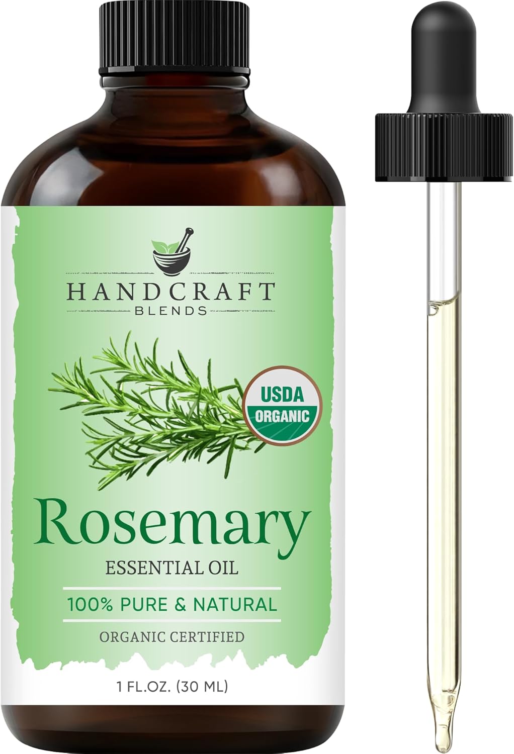 Handcraft Blends Organic Rosemary Essential Oil – 1 Fl Oz – 100% Pure and Natural – Premium Grade Essential Oil for Diffuser and Aromatherapy - Image 2
