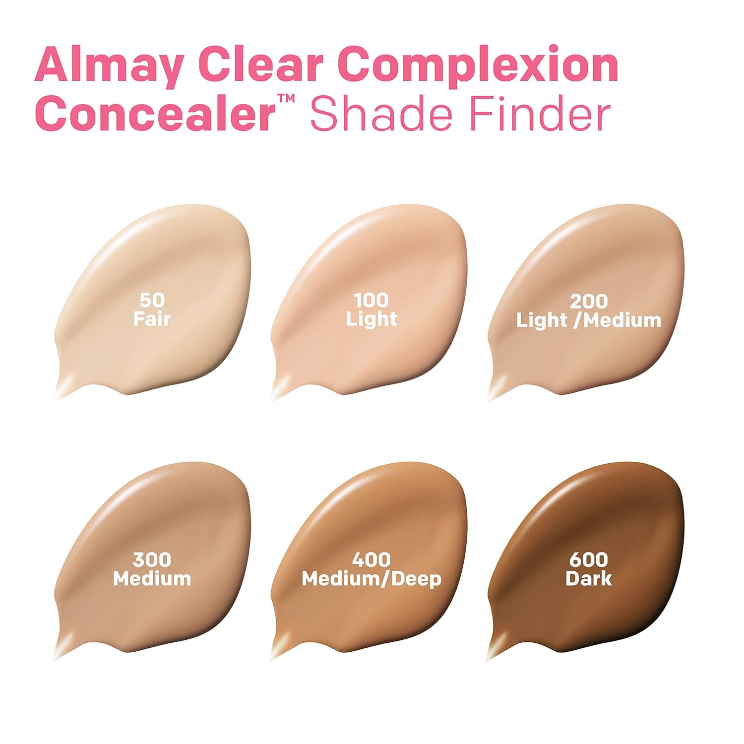 Almay Clear Complexion Acne & Blemish Spot Treatment Concealer Makeup with Salicylic Acid- Lightweight, Full Coverage, Hypoallergenic, Fragrance-Free, for Sensitive Skin, 300 Medium, 0.3 fl oz. - Image 8