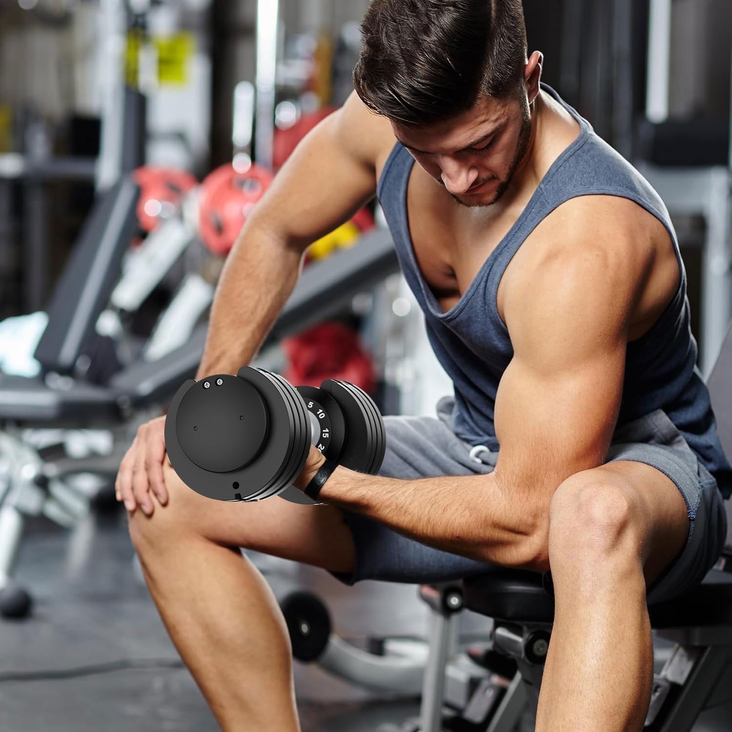 Adjustable Dumbbells 25lb Home Gym Weights with Anti-Slip Aluminium Handle for Exercise and Full Body Workout Fitness - Image 8
