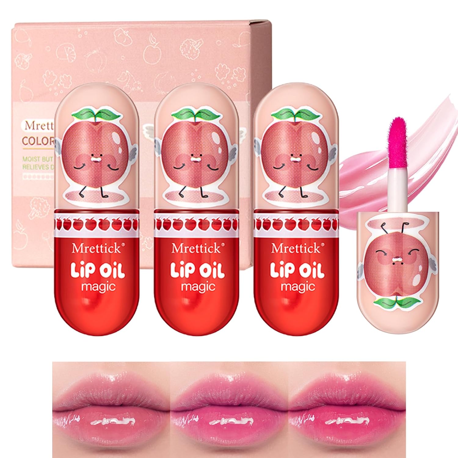 3PCS Lip Gloss,Hydrating Lip Oil Tinted Set | Long Lasting | Non-Sticky | High Shine for Plumper Looking Lips,Moisturizing Lip Oil Gloss for Lip Care and Dry Lips - Image 2