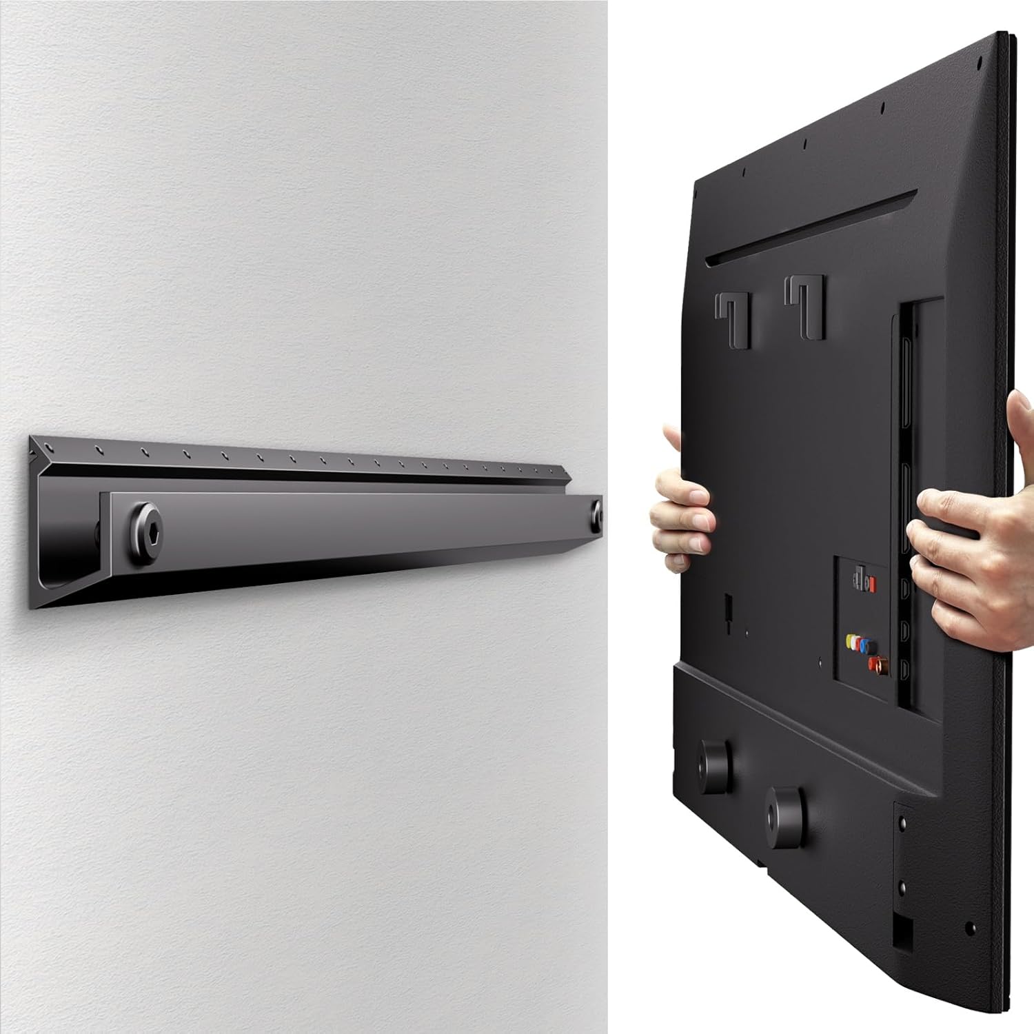 No Stud TV Wall Mount, No Drill Studless TV Hanger for 22-55 Inch TVs, NO Damage Wall Mount Ultra Slim TVs Bracket, Max VESA 400x400mm, Holds up to 100 lbs (Include All Hardware Levels) - Image 2