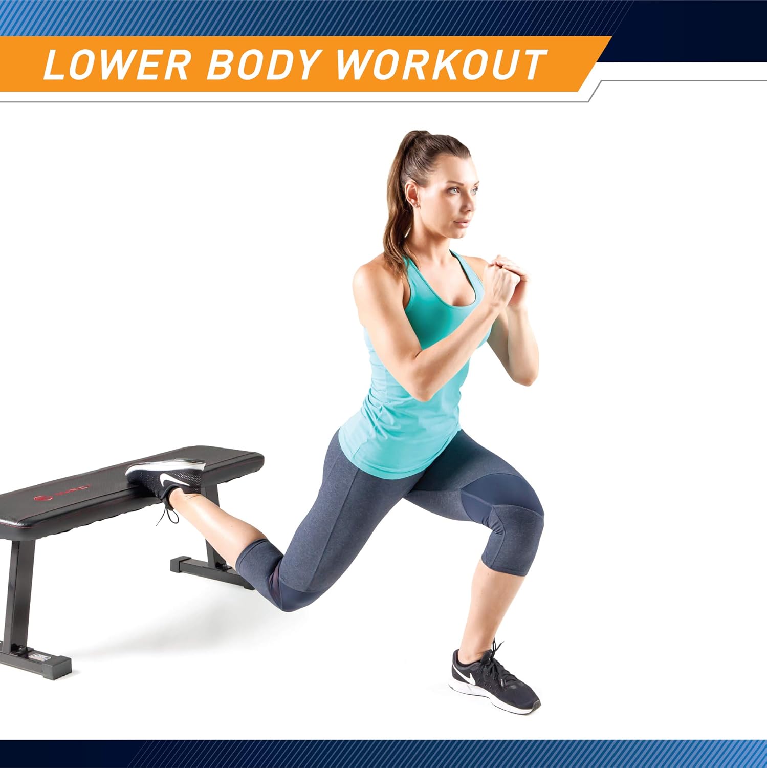 Marcy Flat Utility Weight Bench for Home Gym Weight Training and Ab Exercises - Image 6