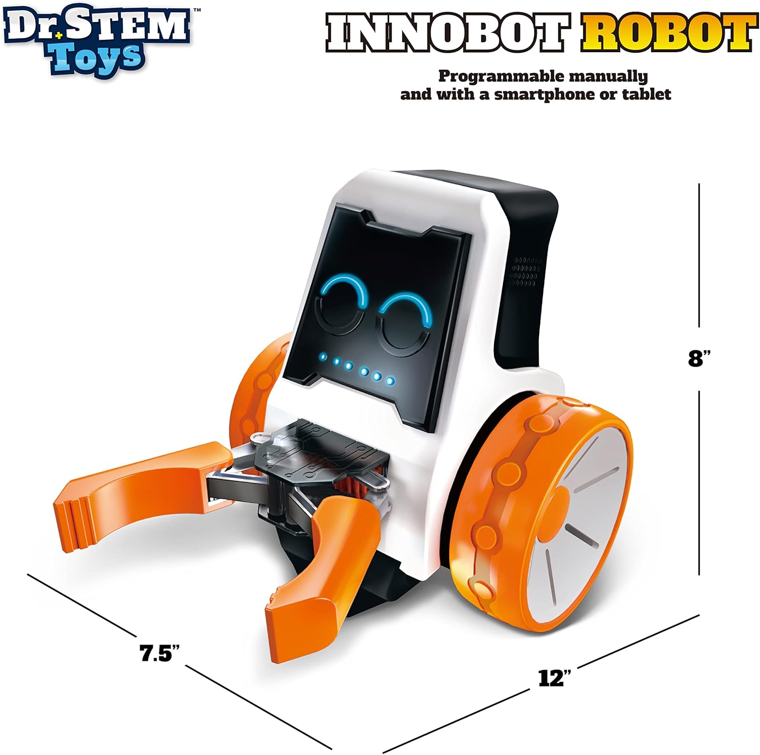 Dr. STEM Toys Innobot Coding Robot Toy | Robotics Science Kit for Kids Ages 8 & Up | Bluetooth Enabled, Easy to Build & Program, Performs Multiple Stunts & Chores | Kids Learn Coding as They Play - Image 3