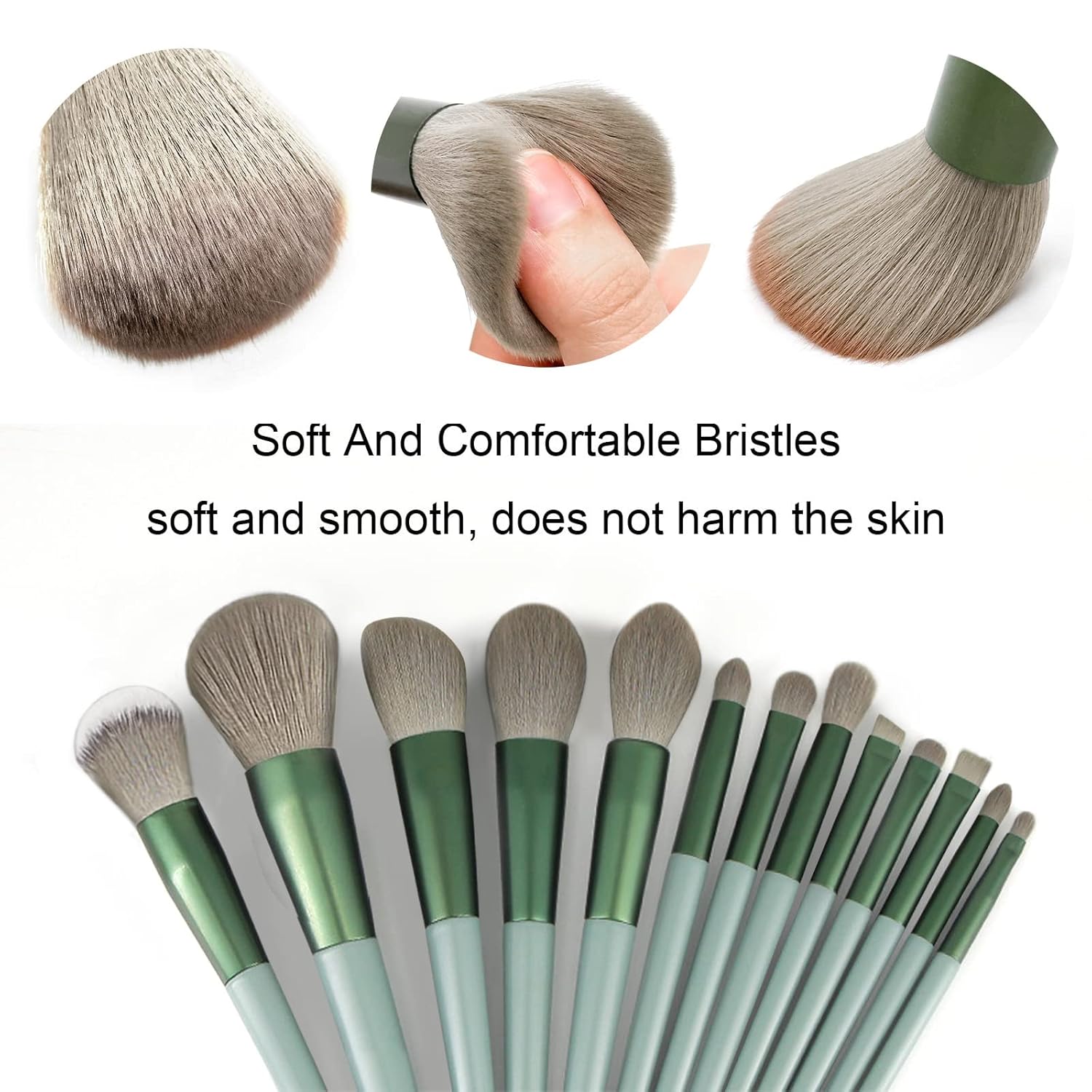 Makeup Brushes 22 Pcs Makeup Kit,Foundation Brush Eyeshadow Brush Make up Brushes Set (Green, 22 Piece Set) - Image 3