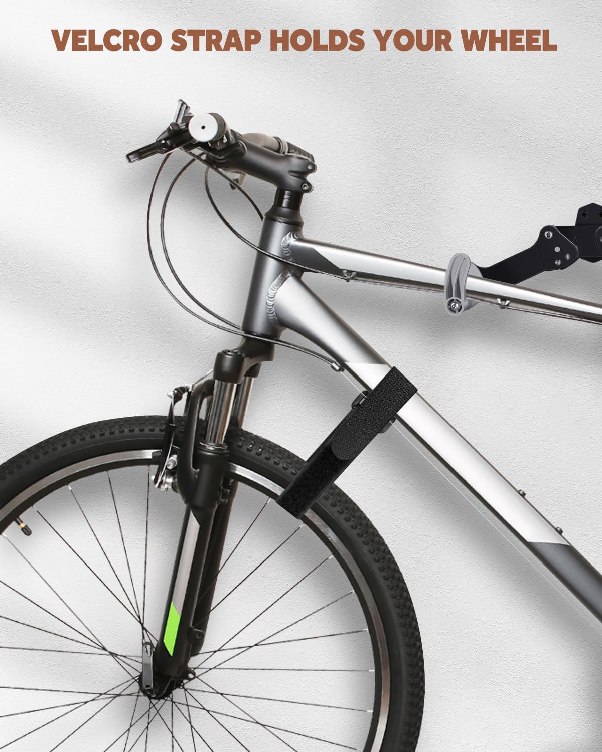Bike Wall Mount, Horizontal Bike Wall Hanger, Adjustable Bike Indoor Storage Rack Hook, Heavy Duty Storage Holder for Bicycle in Home or Garage (1 Pack) - Image 7