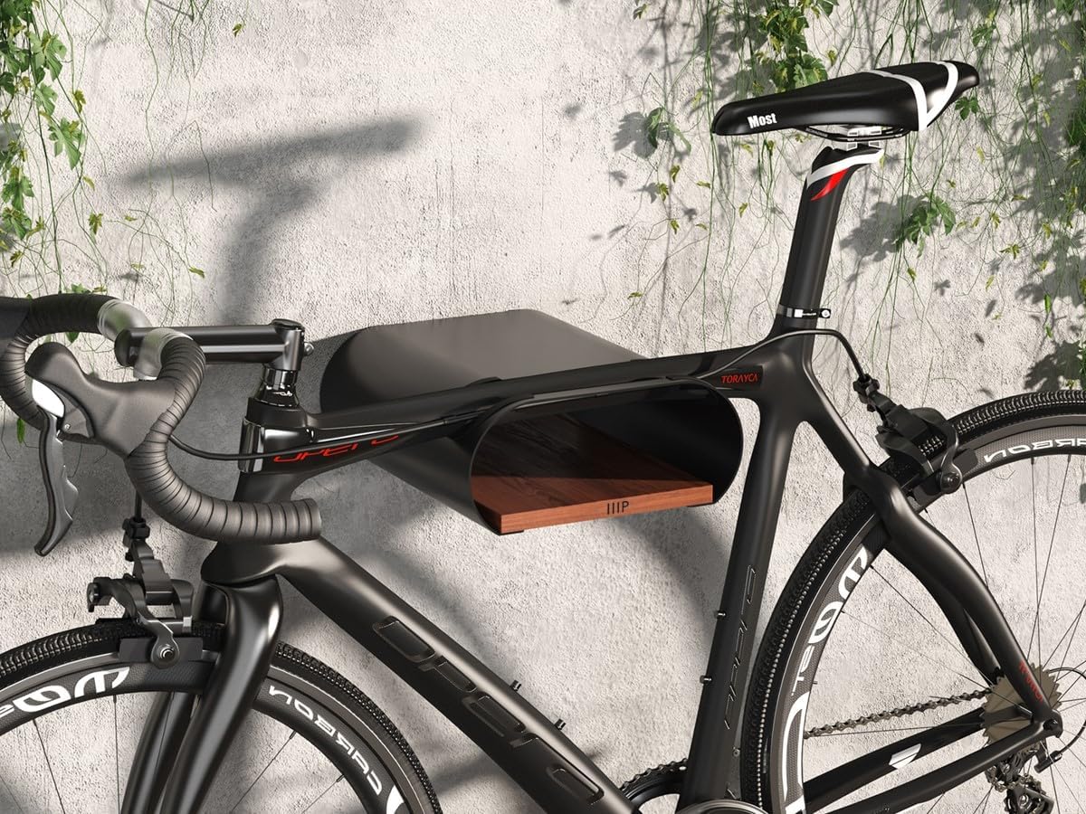 Monoprice On-Wall Bike Mount and Display Rack with Shelf, Supports Bikes Up to 55 lbs, Compact Sturdy Design, Bike Storage, Bicycle Hanger, Bike Hook - Image 7