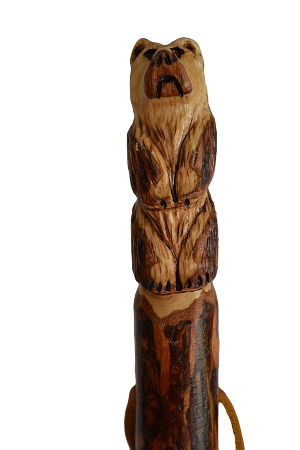 Walking Stick, Custom Height up to 60" Hand Carved Bear Hiking Staff, Handmade in USA - Image 2