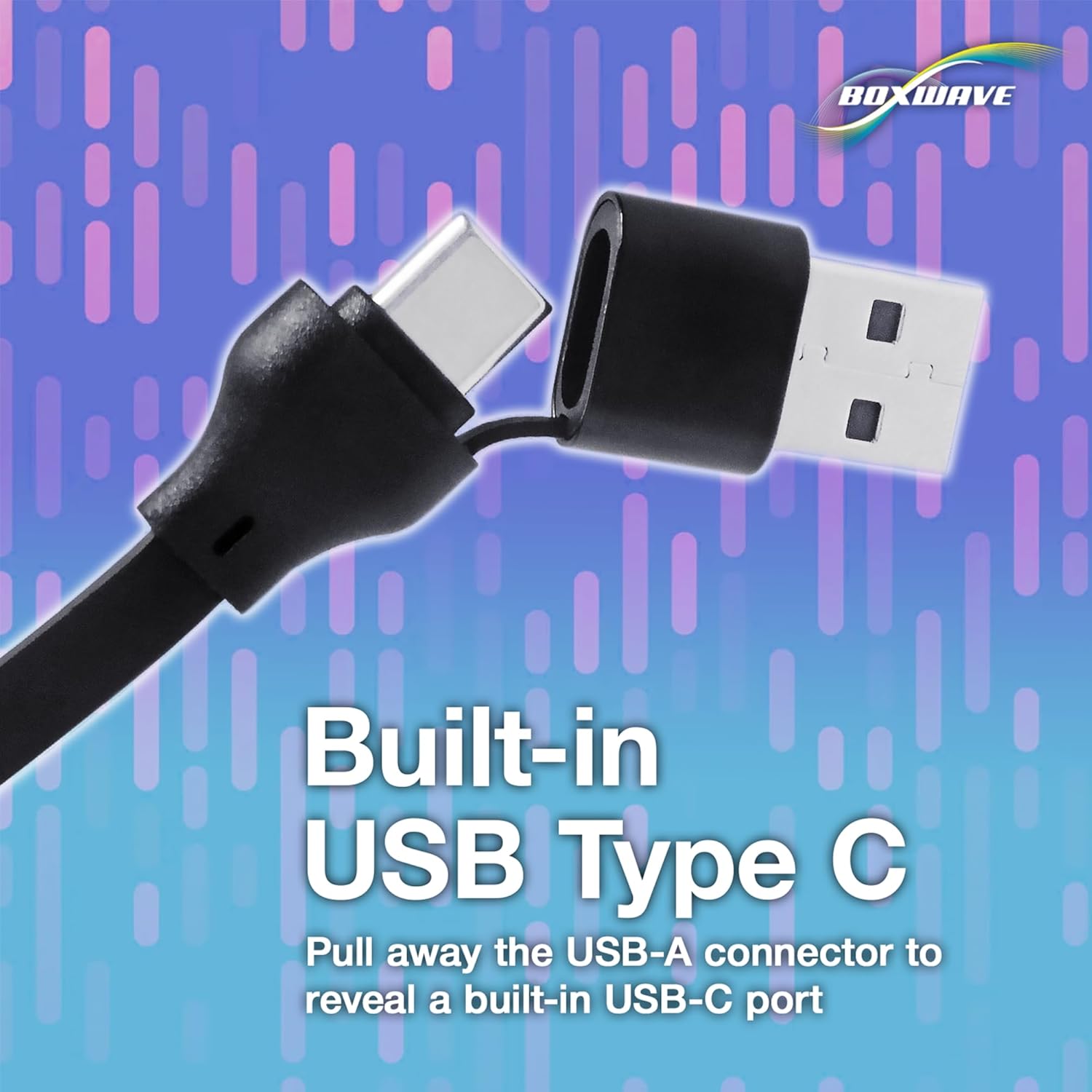 BoxWave Cable Compatible with Jumper J1 Convertible Laptop (16 in) - AllCharge PD miniSync (100W), Retractable High-Speed Charging Portable USB Cable - Jet Black - Image 8