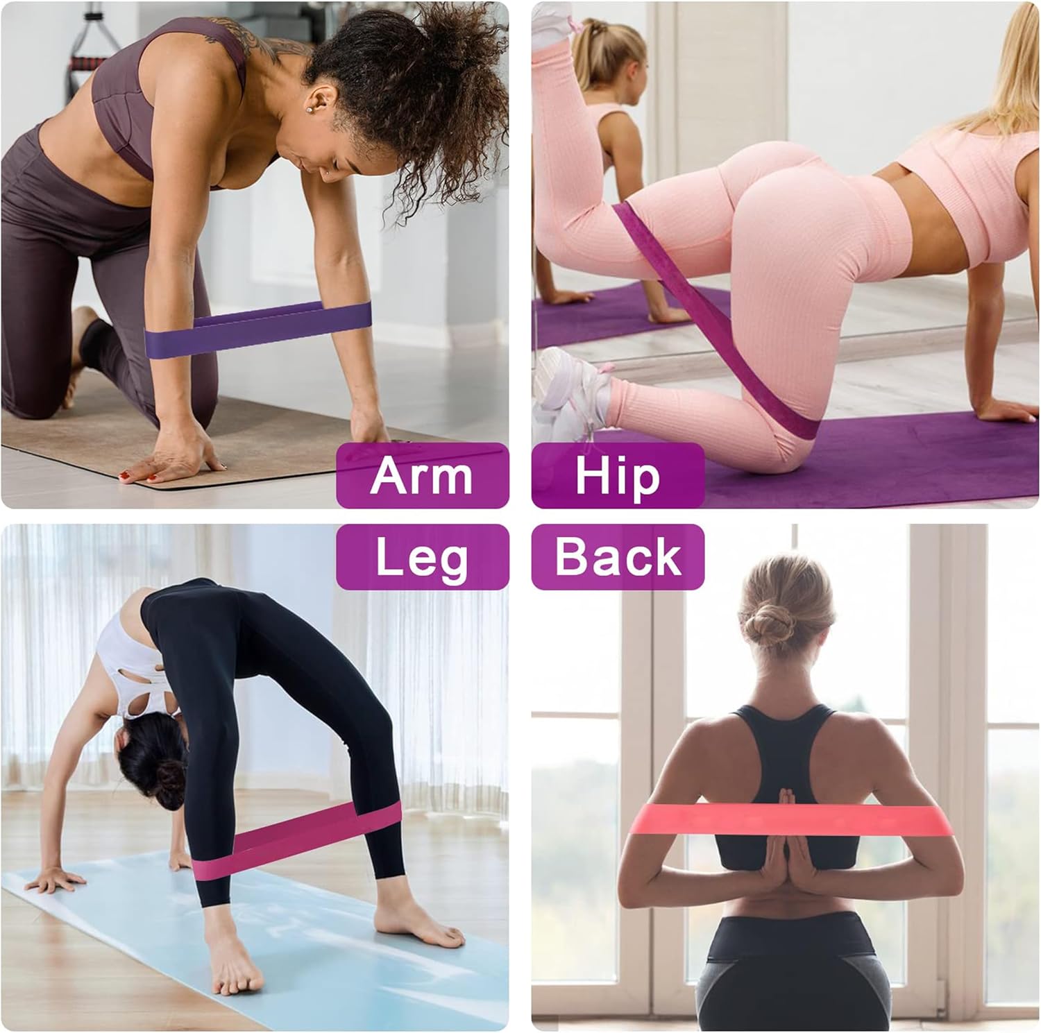 Ankle Resistance Bands with Cuffs, Home Gym Workout Equipment, Lifting Glute Butt Exercise Equipment for Women, Ankle Weights Fitness Band Set - Image 7